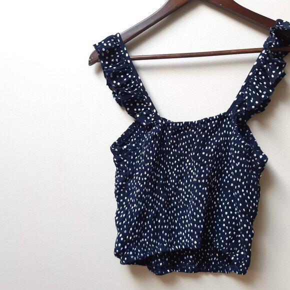 Navy Polka Dot Women's Top - Picture 4 of 5